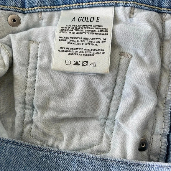 Agolde Isabel Ankle slim boyfriend jeans lightly distressed color dreamer 32 - Picture 5 of 5